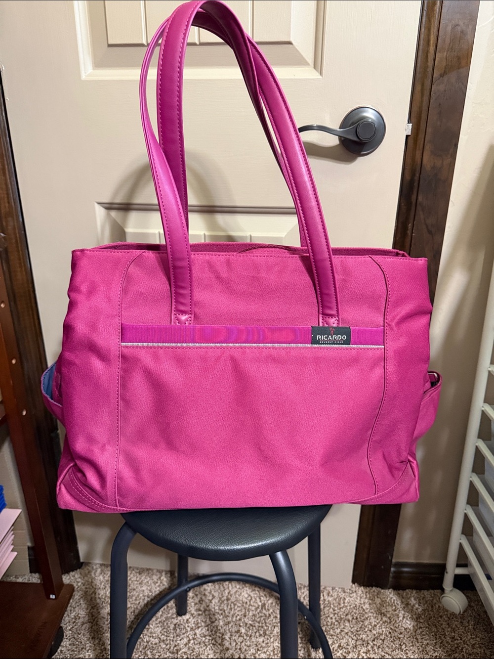 Ricardo Beverly Hills Travel Tote | Raspberry Pink | Carry-On | Overnight Bag